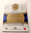 2011 Topps Supreme Drew Brees 23 27 Autographed New Orleans Saints  sa-db