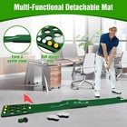 Golf Putting Game Set  Putting Green Mat With Detachable Bunkers   Eva Trapez   