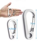 2pcs 2 77 Inch Stainless Steel Carabiner Clip Spring-snap Hook edc Heavy Duty   