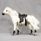 Vtg 1988 Marchon Grand Champion 6  White Horse Figurine With Riding Saddle