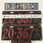 Rare 1929 Illinois License Plate Pair W berwyn Il Vehicle Tax Tag Set   20-367