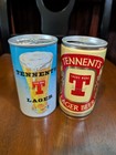 Lot Of 2 Vintage Tennents Lager Beer Cans 1970s Scotland Steel Penny At Noon