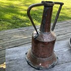Islamic Ottomon Empire Copper Jug Pitcher Hand Hammered Dated 1800-1850 Vtg