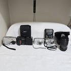 Lot Digital Camera Bundle For Parts Or Repair Nikon Hp Five Star Lens