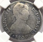 1809 Lima Jp Peru 2r   Ngc Fine Details   Nice  Silver Coin         74-14   2202
