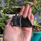 Black Agate Quartz Crystal Mountain Carving   16 