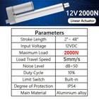 56lbs - 450lbs 12v High Speed Linear Actuator Fast 5mm s - 30mm s 4inch - 40inch