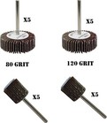 20pk Mini Flap Sanding Wheel Rotary Tool Accessories Kit  1 8 shank Fits Dremel