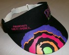 Vtg 90s Hat Cap Visor Paramount s Great America Drop Zone Stunt Tower Theme Park