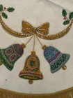 Vtg  Rare Bucilla Felt sequin    christmas Bells        Tree Skirt table Topper Uncut