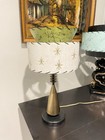 Mid Century Vintage Style Tapered 2 Tier Fiberglass Lamp Shade Olive Green