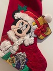 Read Disney World Parks Mickey Mouse Santa Christmas Holiday Plush Stocking