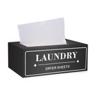 Dryer Sheet Holder Dispenser - Space Saving Laundry Organizer   Decor  Black