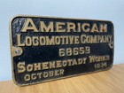 Nickel Plate Road Berkshire  713 Alco Builder s Plate     Reproduction     1934