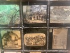 Vintage Leaded Glass Art Window Panel With 12 Antique Photograph Panes 13  X 9 