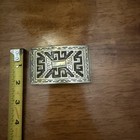 Vintage Sterling Silver Navajo Belt Buckle 53g 925 Mexico Southwestern Handmade