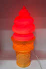 Vintage Safe-t-cup Ice Cream Cone Lamp Pink Soft Serve Night Light 23  Works