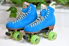Moxi Lolly Roller Skates Pool Blue Size 8 Vintage Pad Thai Lining Riedell Box