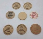 Lot Of 8 Different Vintage Wooden Nickels Token Coin Collection 