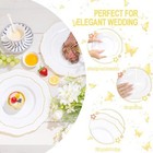 Guest Gold Plastic Plates-high-end Baroque Design-10 25 7 5in Wedding