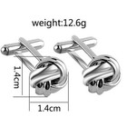 Pair Mens Alloy Golden silver Knot Cufflinks Shirt Tuxedo Cuff Links Button Gift