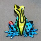 Gorgeous Bronze Frog Figurine Sculpture  Amphibian By Barry Stein 