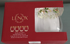 Lenox Holly Scroll Christmas Holiday Stemless Wine Glasses Set Of 4 New