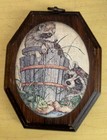 Vintage Raccoon Wall Plaque Art Wood Hanging Woodland Decor Farmhouse 