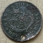 Canada - 1857 - Half Penny - 19th Century - Bank Of Upper Canada Token - Holed