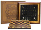 Vintage Chess Set wood Chess Board With Storage metal Chess Pieces  Classic Game