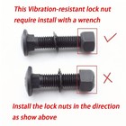 2pcs M12 Spare Tire Mounting Hardware Bolts Nuts Kit For Utility Cargo Trailers