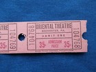 Vintage Oriental Theatre 35 Cent Tickets  strip Of 4  Drive-in Movie cinema - Pa