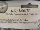 Lot Of 2 Wilton Lacy Hearts 12 Plastic Cake Decorations Nib 