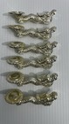 Vintage Dragon Chopstick Rests Set Of 6 Gold Tone Asian Table Decor