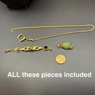 Vintage Gold Filled Pocket Watch Chain Necklace   Charm Enhancer   Fob Pendant