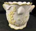 Vintage Italian Ceramic Pottery Faience Pot Planter Vase Seahells Nautical Theme