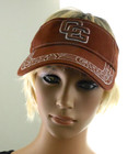 Cherry Grove Vtg Brown Sun Visor Adjustable Fire Island South Carolina Euc