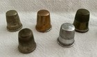Lot Of 11 Vintage Antique Thimbles Various Sizes And Metals  Unknown Origin