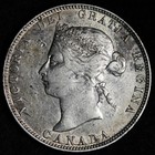1874-h Canada Silver Twenty Five Cents E307 Ditch