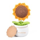 Crochet Flowers Artificial Sunflower  Crocheted Sunflower For Desk Decor  