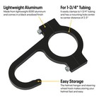 Helmet And Steering Wheel Hooks  Black - 2 Pack