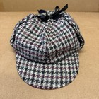 Vintage Dorfman Pacific Hat Trapper Mens One Size Tweed Check Ear Flap 80s