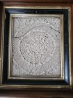 Antique Eastlake Walnut Deep Shadowbox Picture Frame Ebonized Spoon Carving  a 