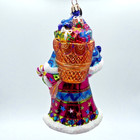 Rare Christopher Radko With Yule In Mind Santa Glass Christmas Ornament 6 