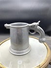 Vintage Beer Mug Tankard Stein Wilton Pewter Flintlock Pistol Gun Handle 7   x 5   