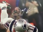 Julian Edelman Autographed 16x20  the Catch  Photo W  Inscription Jsa