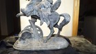Antique C 1884 F  Kroeber Saxon Warrior Spelter Clock Topper   Accent Statue