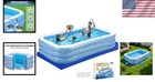 Inflatable Swimming Pool 118x68x22  Family Size Blow Up Pool