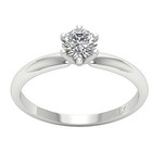 0 30 Ct Natural Diamond Solitaire Engagement Ring Six Prong Set 14k White Gold