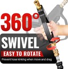 Short Pressure Washer Gun With Swivel  5000 Psi Power Washer Wand Stubby Trigger